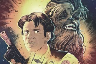 Han Solo a Chewbacca v komiksové adaptaci novely Star Wars: Smuggler's Run 